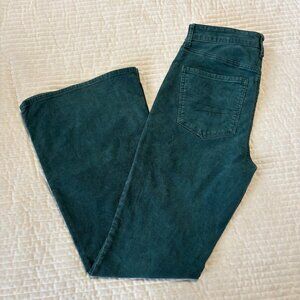 American Eagle Super High Rise Flare Stretch Corduroy Pants